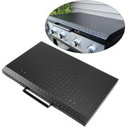 KOJEM Black Outdoor 36" Griddle Grill Hard Cover Lid Waterproof Aluminum with Stainless Steel Handle for Blackstone & More