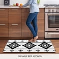 thumbnail image 5 of White Black Boho Doormat Outdoor Entrance 16"x24", Southwest Ethnic Abstract Geometric Absorb Moisture Dirt Door Mats, Non-Slip Rubber Backing Floor Mats Indoor, Low-Profile Front Door Rugs, 5 of 9