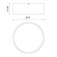 thumbnail image 5 of FM556012MB-Alora Lighting-Brisbane - 2 Light Flush Mount-4.13 Inches Tall and 12 Inches Wide-Matte Black Finish, 5 of 7