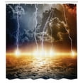 thumbnail image 3 of Ambesonne Thunder Shower Curtain, Clouds with Bolts, 69"Wx75"L, Multicolor, 3 of 3