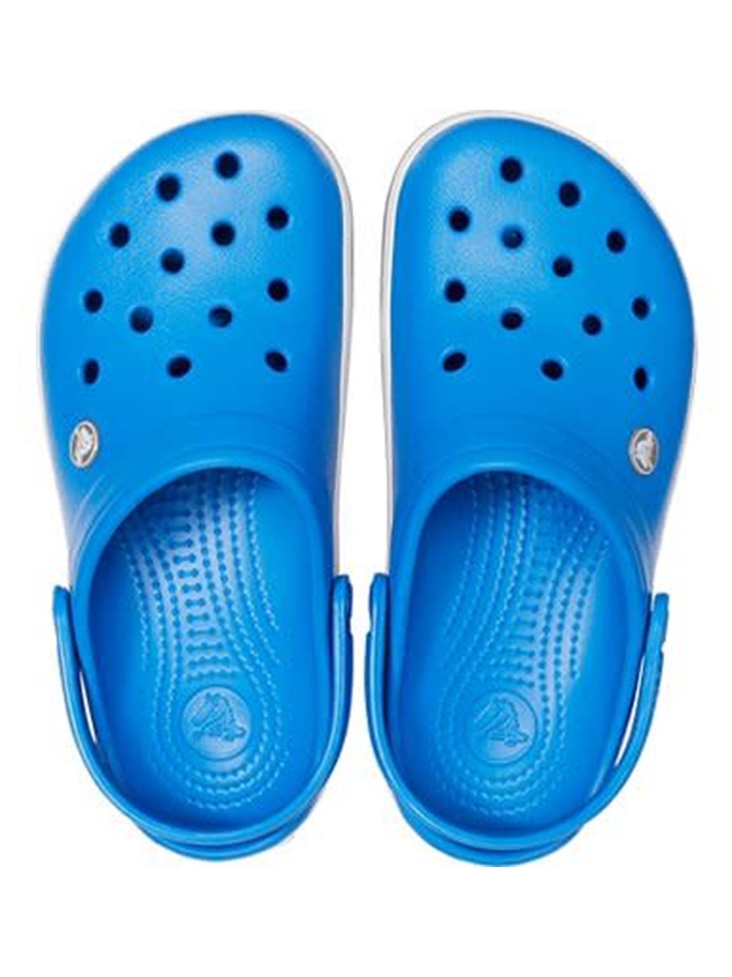 Crocs Crocband Wavy Band Clogs Relaxed Fit Sandals Shoes in Black & Blue 