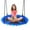 Blue, variant on KloKick 700lbs 40" Saucer Tree Swing for Kids & Adults – Durable Outdoor Swing with LED Lights, 2 Tree Hanging Straps. Rainbow