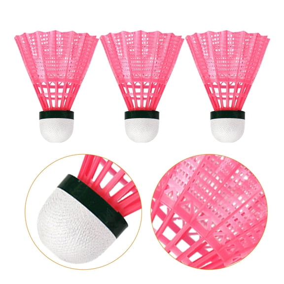 DEEPCRAFF Outdoor Shuttlecocks Pink Stable Design Not Easy to Crack Entertainments Exercise Beginners