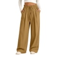 thumbnail image 3 of Generic Girls Sweatpants Baggy Barrel Pants Teen Wide Leg Open Bottom Casual Drawstring Soft Sweat Pant Straight Leg Joggers Pockets, 3 of 9