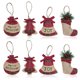 thumbnail image 1 of Juego de colgantes de campana de Feliz Navidad, decoración de adornos, medias no tejidas, decoración, patio de granja, niños, niñas, niños, pino, 8 piezas Inevent HA009163-02, 1 of 7