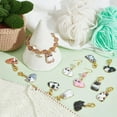 thumbnail image 5 of 24 Pcs 12 Styles Cat Stitch Markers Enamel Charms Crochet Stitch Marker Removable Lobster Clasp Locking Stitch Marker, 5 of 6