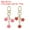 Peach & Red, variant on Uxcell Cute Flower Keychains for Women, Enameled Charm Aesthetic Keychain Car Key Ring Pendant Key Chains Colorful & White