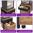 thumbnail image 6 of Aheaplus Heavy Duty Rolling Mini Fridge Stand with Drawer Storage & Sockets - Compatible with Mini Fridge & Microwave - for Dorm, Apartment, Office - Rustic Brown, 6 of 8