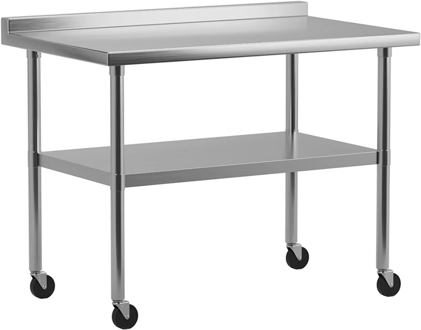 Stainless Steel Table for Prep & Work 60 x 24 Inches, NSF Commercial