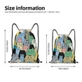 thumbnail image 5 of Yiaed Different Cats Print Drawstring Bags Drawstring Backpack Bulk String Back Pack Gym Sport Bag-Medium, 5 of 5