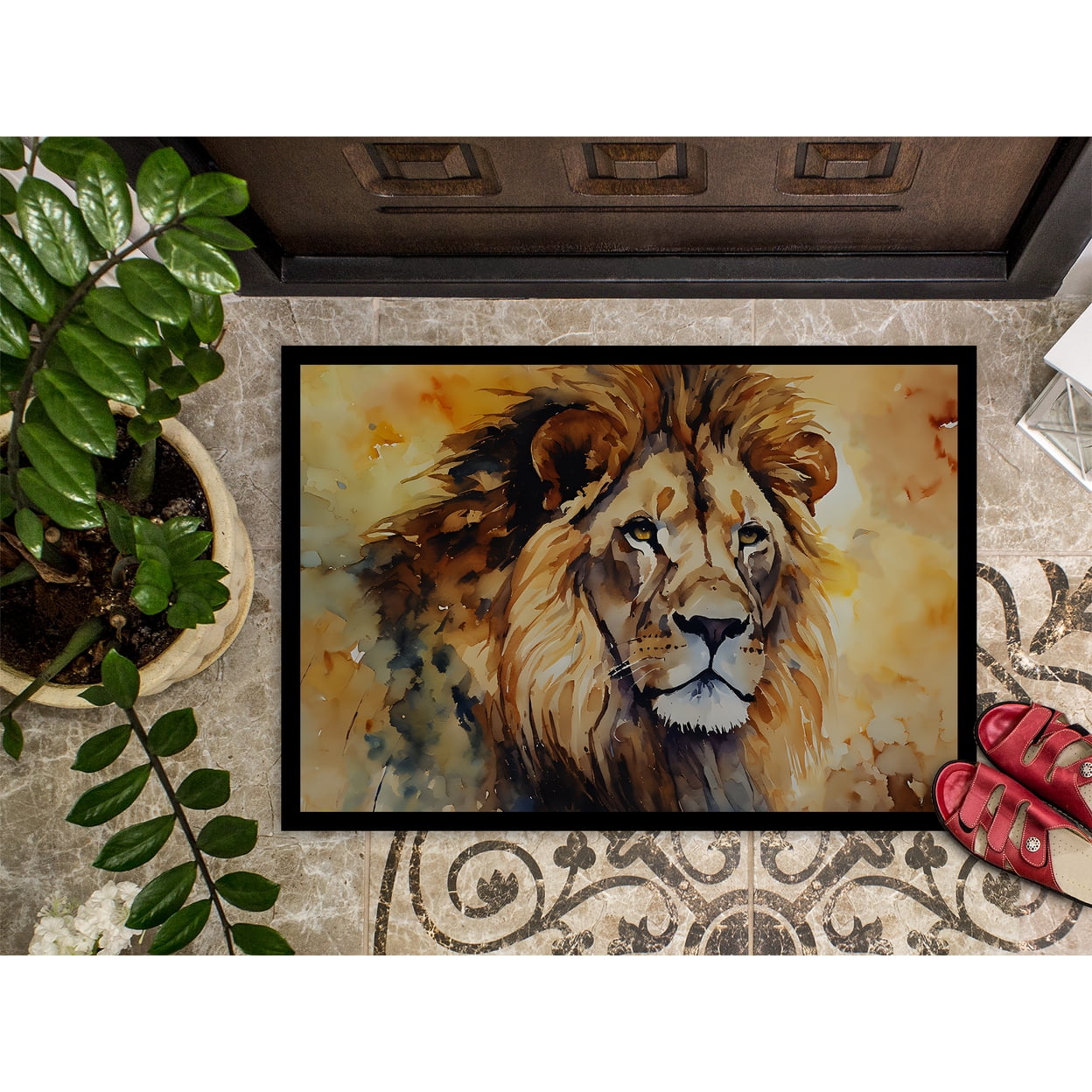 Lion Doormat 27 in x 18 in