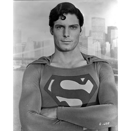 Christopher Reeve Posed in Superman Costume with Arm's Cross Print Wall Art By Movie Star
