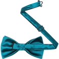 thumbnail image 4 of SURJDE Mens Solid Color Pre-tied Bow Tie and Pocket Square Cufflink Set, 4 of 5