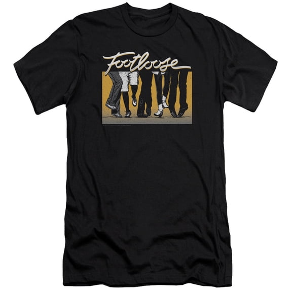 Footloose Dance Party Premium Adult Slim Fit 30/1 T-Shirt Black