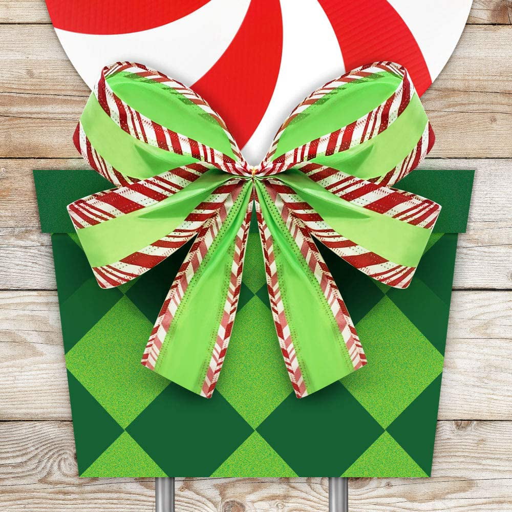 Yard Signs for Xmas Candy Peppermint Stand Christmas Decorations Outdoor 