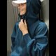thumbnail image 4 of Sudadera con Capucha y Media Cremallera para Mujer, Informal, de Larga, Corta, con Cremallera de un Cuarto. Azul L, 4 of 8