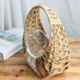 thumbnail image 4 of Hoppet Decoration Hanging Basket Ornaments Flowerpot Planting Pot Cleave Fuji Decorative Imitation Rattan Portable, 4 of 15