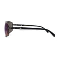 thumbnail image 4 of Xloop Mens Rectangular Racer Metal Rim Sport Sunglasses Gunmetal Teal Mirror, 4 of 4