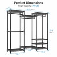 thumbnail image 6 of VIPEK V5C Medium Covered Clothes Rack Heavy Duty Portable Closet Wardrobe, Black Clothing Rack with Grey Oxford Fabric Cover, 6 of 10