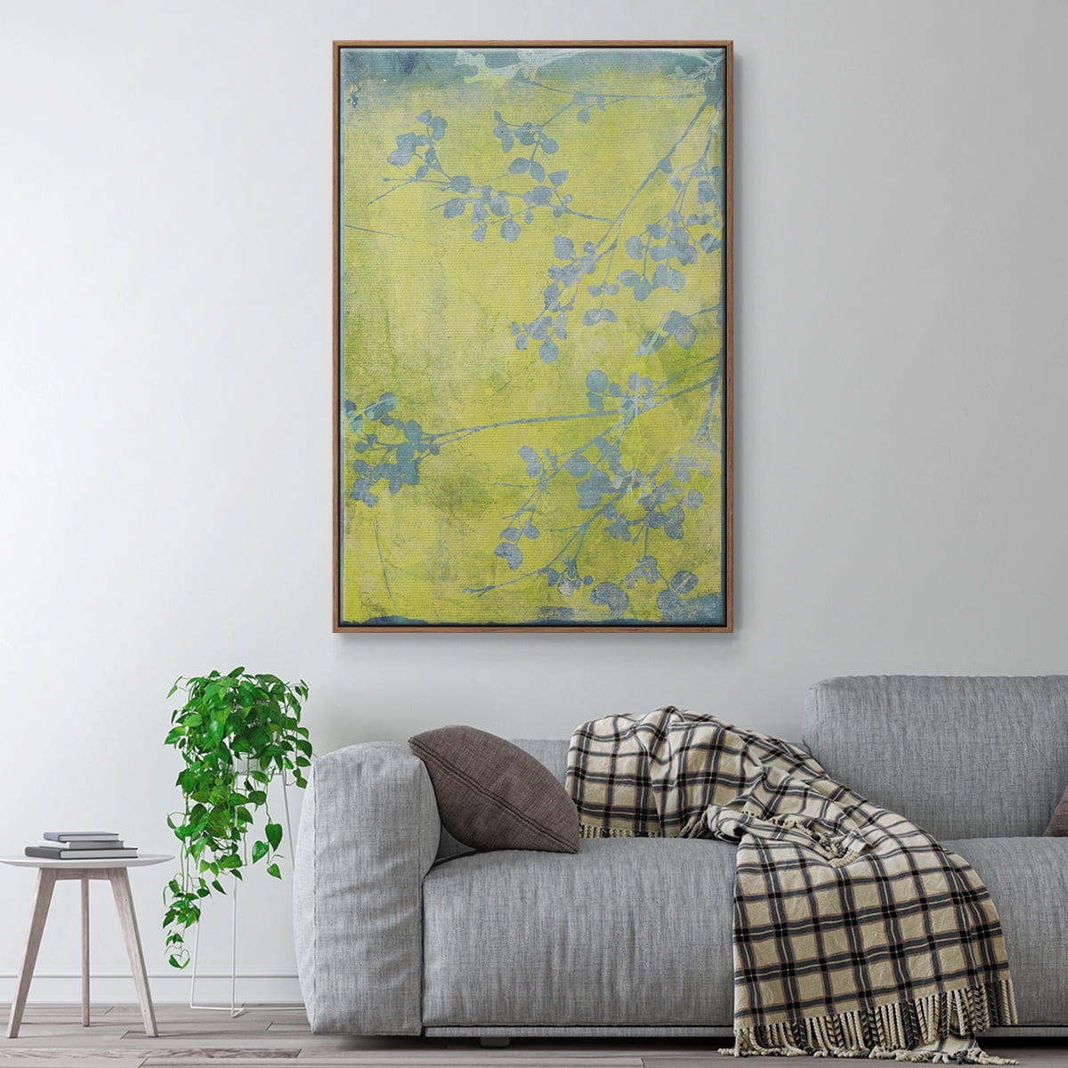 Boundless VIII Framed Premium Gallery Wrapped Canvas - Ready to Hang - 17 x 25 - Walnut Floating Frame