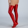 thumbnail image 2 of Skpblutn High Waist Tights Stockings For Women Shiny Silk Slippery High Elastic Shiny Thigh Leather Socks Adult Socks Comfortable Pantyhose Warm Pants Red, 2 of 6