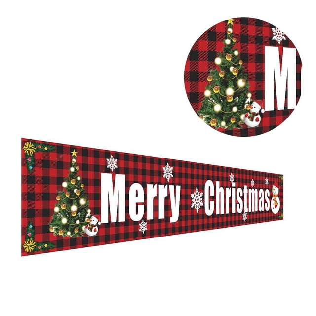 Vonky Christmas Streamer Hanging Background Ornament Polyester Decorative polyester polyester decorative banner decorative banner Banner, SDHF-GZ04