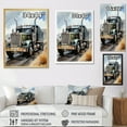 thumbnail image 4 of Designart "Carbon Fiber Beast Semi Truck I" Truck Floater Framed Wall Decor, 4 of 7