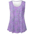 thumbnail image 5 of Summer Savings Clearance! Ecqkame Tank Tops for Women 2024 Fashion Solid Color Round-Neck Loose Casual Sleeveless Pullover Tops for Women Purple L, 5 of 5