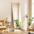 thumbnail image 3 of Full Length Mirror - 64"x21" Standing or Leaning & Wall Mounted, Floor Mirror with Thin Aluminum Alloy Frame, Ideal for Living Room, Cloakroom, Gold, 3 of 11
