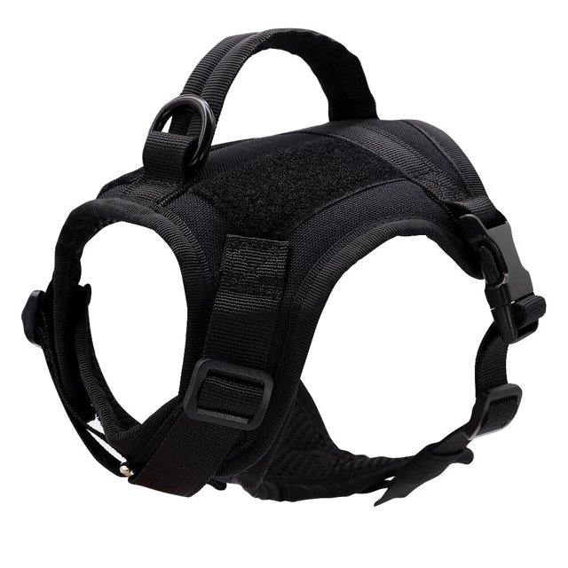 Military Tactical Cat Harness Nylon Puppy Cats Vest Harnesses With Handle Adjustable for Cats Small Dogs Pet Training Walking ShopWise Round
