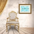 thumbnail image 3 of Aesthete 32x22 Gold Ornate Wood Framed with Double Matting Museum Art Print Titled - Surfin Cyan, 3 of 4