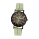 thumbnail image 3 of Reloj de pulsera para mujer, elegante, con correa de piel sintética, números arábigos sencillos, analógico, informal. Verde, 3 of 9