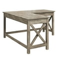 thumbnail image 6 of Lavish Home 59" L-Shaped Farmhouse Style Desk for Home Office in Light Gray Oak Finish, 6 of 9