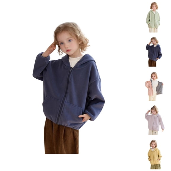 Girls Winter Clothes Jacket for Girls Toddler Boys Girls Polar Jacket With Hood Winter Thick Warm Outerwear Funny Cartoon Jacket
