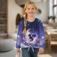 thumbnail image 3 of Garronmavis Black Baby Dragon Girls Long Sleeve T-Shirts 9-10 Lightweight Kids Basic Soft Long Sleeve Tees Top Warm Kids Fall Tops Crewneck Basic Tees Loose Fall Winter Clothes, 3 of 7