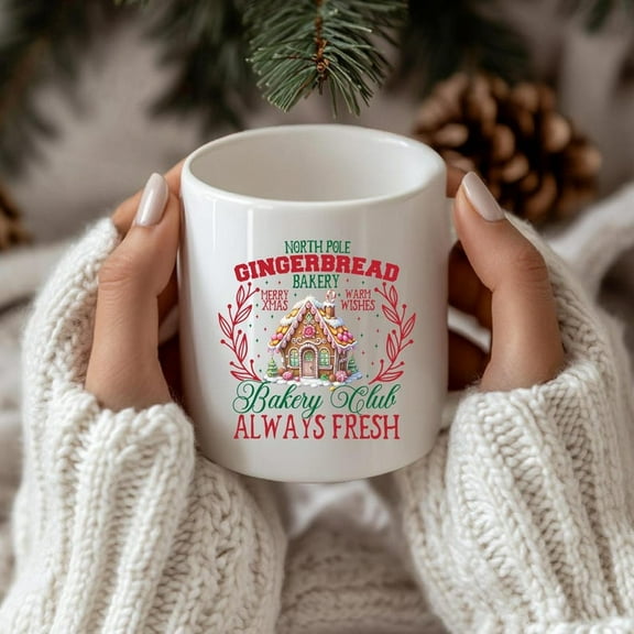 Gingerbread House Ceramic CH1Ristmas Mug, Santas Secret Gift