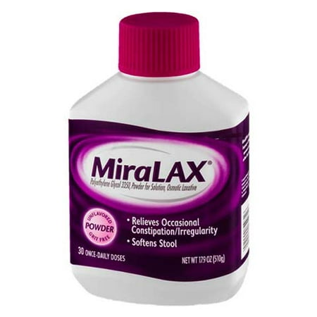 - Miralax laxative, powder for solution, 17.9 oz part no. 0-41100-82071-6 (1/ea)
