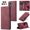 Wine Red, variant on Leather Wallet With Card Holder Zipper Phone Case For Xiaomi 12 12X 12S 12Lite High Quality Leather Phone Case