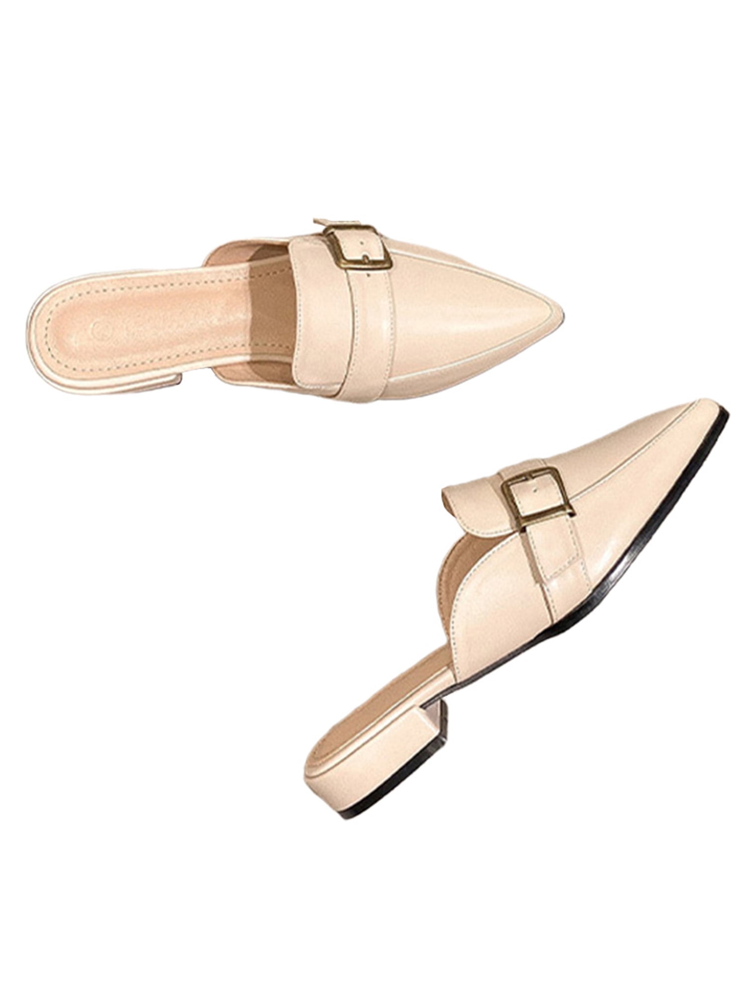 flat closed toe mules