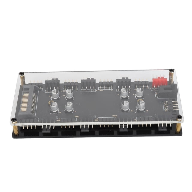 8 Ports ARGB PWM Hub, Stable Performance ARGB PWM Hub 12V 4PIN Power Supply Professional for Computer Case Fan