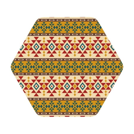 

Giroia Aztec Coasters Leather Coasters Set of 6 Coaster for Drinks Hexagon