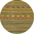 thumbnail image 1 of Ahgly Company Indoor Round Abstract Gold Abstract Area Rugs, 6' Round, 1 of 6