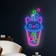 thumbnail image 2 of Handmadetneonsign Bubble Tea Logo Wall Art, Boba Tea Wall Decor, Milk Tea Store Wall Decor, 2 of 5