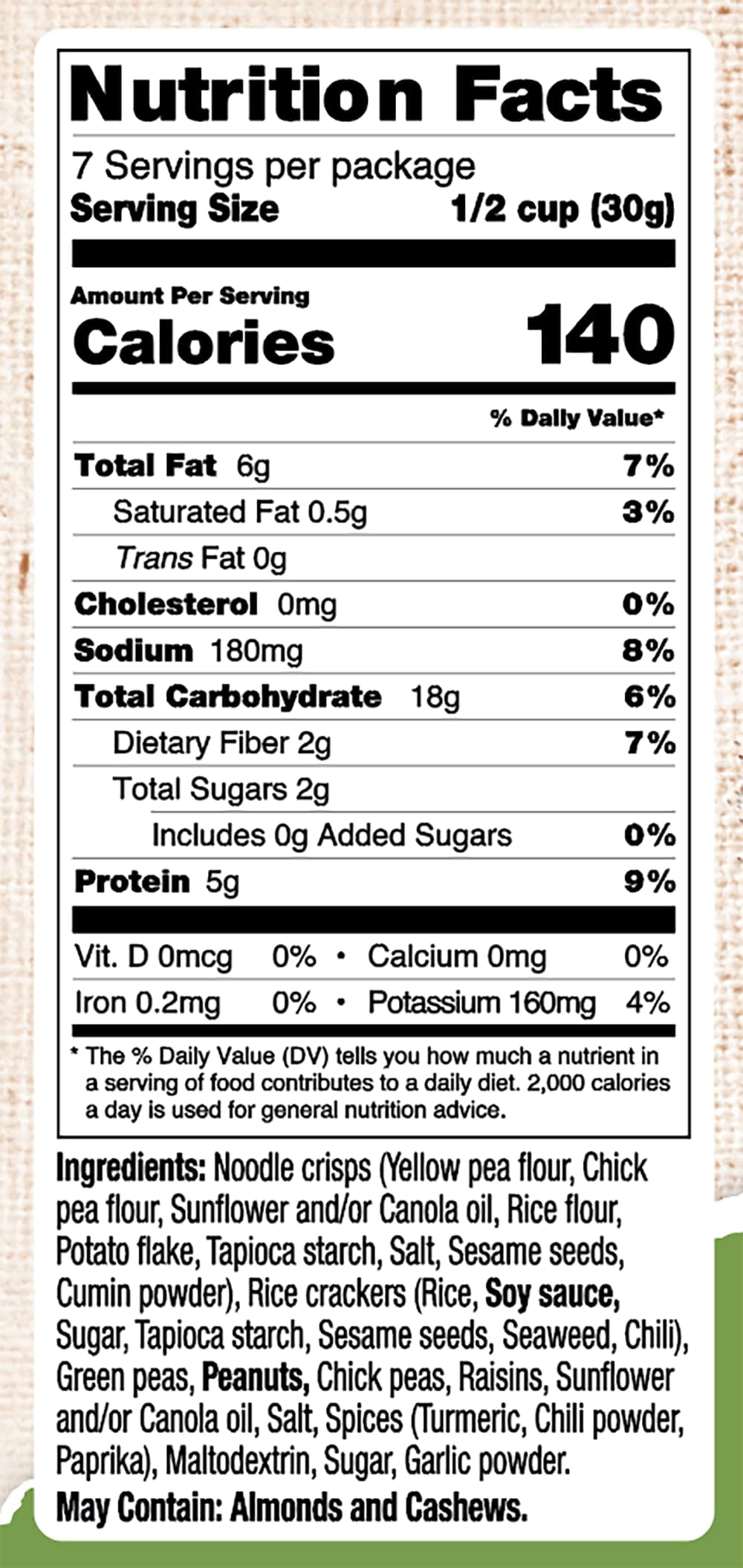 Majans Bhuja Gluten Free Snack Mix, Non-GMO | No Preservatives | Vegetarian Friendly | No Artificial Colors or Flavors, Cracker Mix, 7 Ounce (Pack of 6)
