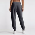 thumbnail image 4 of Kopltyrfg Women's Fleece Lined Joggers with Pockets High Waisted Straight Leg Sweatpants Winter Warm Lounge Jogging Pants (Dark Gray,L), 4 of 5