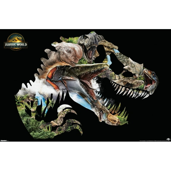 Jurassic World: Rebirth (2025) - T. Rex Silhouette Wall Poster, 22.375" x 34"