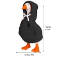 thumbnail image 3 of Vggrvlo Desk Goose Outfits 7 Inch Mini Porch Goose Black Hoodies Valentine's Day Decor House Warming Gifts, 3 of 6