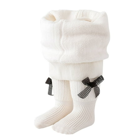 

Baby Girl Tight Toddler Thick Stocking Leggings Knit Footed Tight Girl Warm Winter Pantyhose With Bowknot