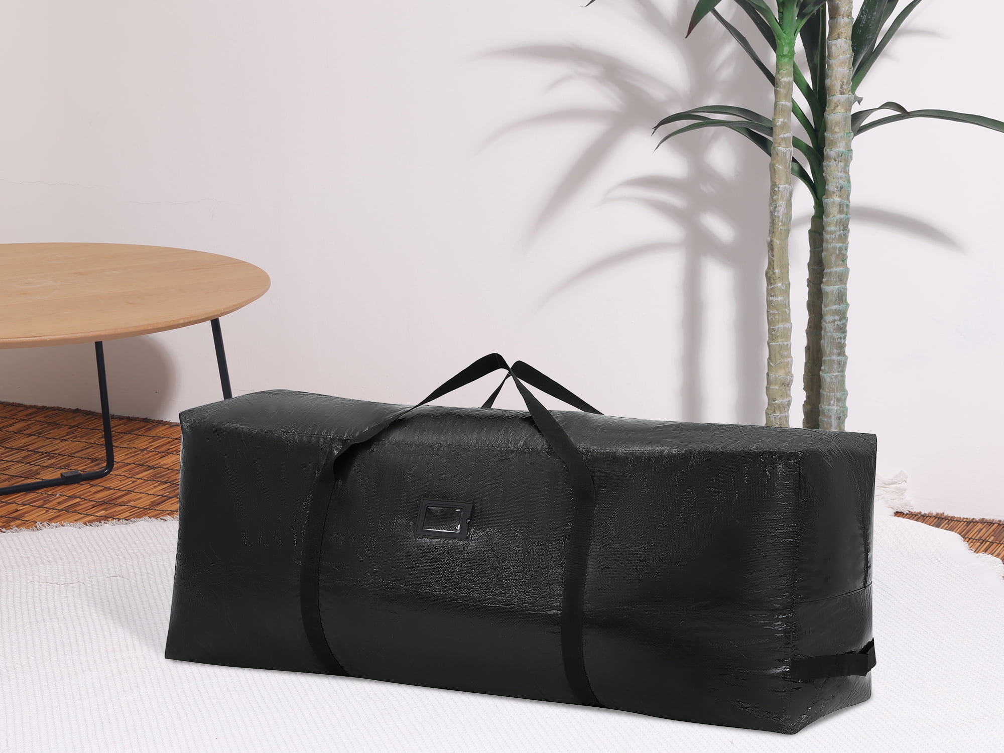 Unique Bargains 1 Pack Foldable Large Storage Bags with Handles Black 50*16*20in