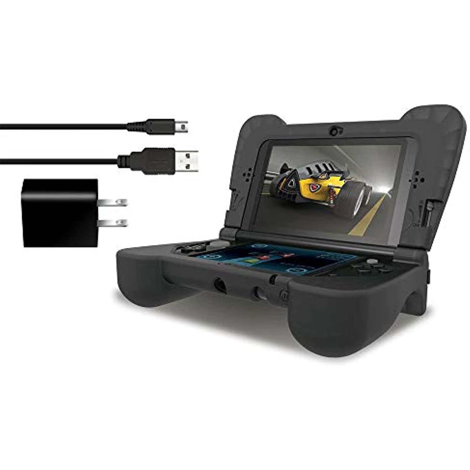Dreamgear Power Play Kit Accessories: Compatible With Nintendo New 3Ds Xl,  3-In-1 Bundle, Soft Comfort Grip Case, Charging Cable, Ac Adapter, Black -  Walmart.com